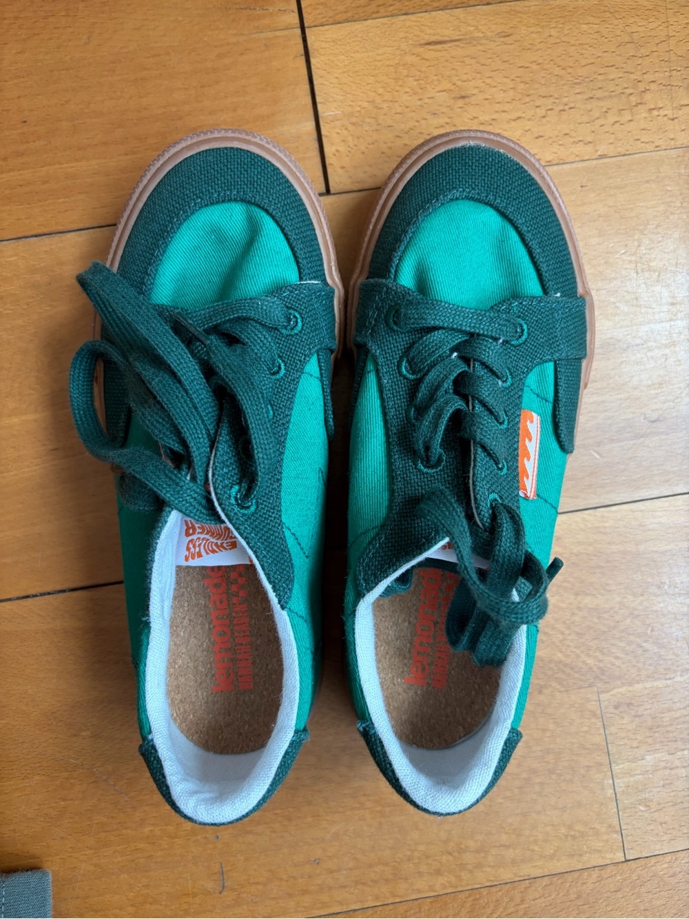 Green Canvas Low-Top Sneakers